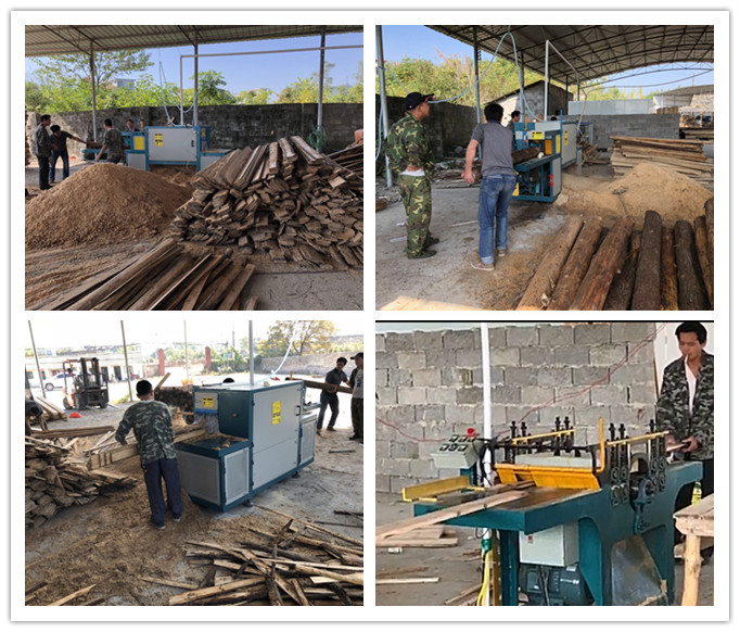 2018年10月原木多片鋸、清邊機在廣西桂林現(xiàn)場工作圖