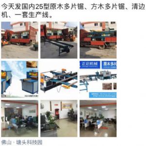 2017年3月發貨國內250型原木多片鋸生產線 圓木多片鋸，方木多