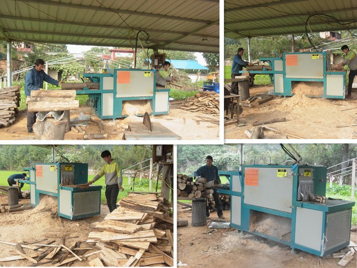 原木多片鋸200型  河南新密縣客戶現場加工楊木